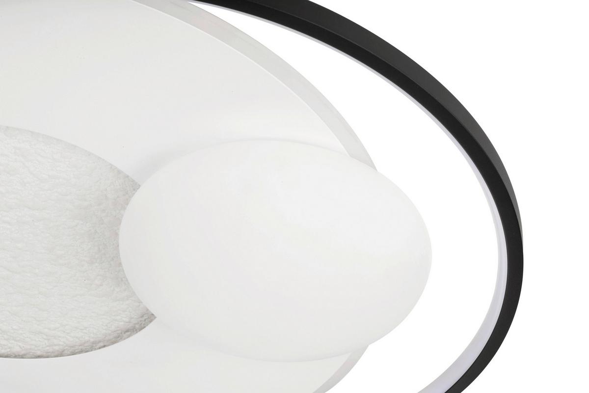 LAMPA SUFITOWA LED LAREDO - czarny/biały, Basics, tworzywo sztuczne/metal (58/50/10,5cm) - Novel