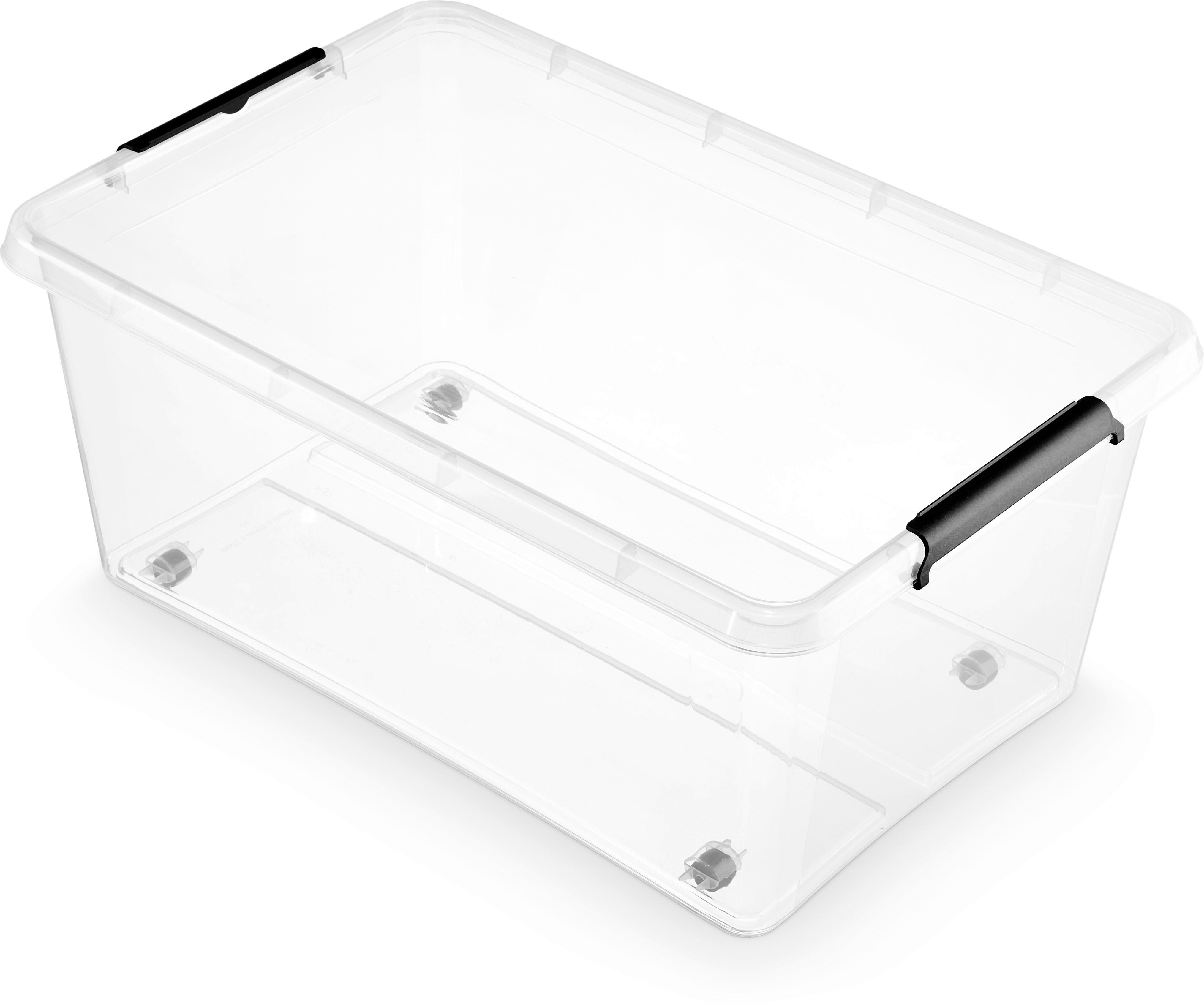 Cutie cu capac Jiri, cca. 40 l - transparent, Konventionell, plastic (58/39/26cm) - Based