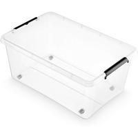 Cutie cu capac Jiri, cca. 40 l - transparent, Konventionell, plastic (58/39/26cm) - Based