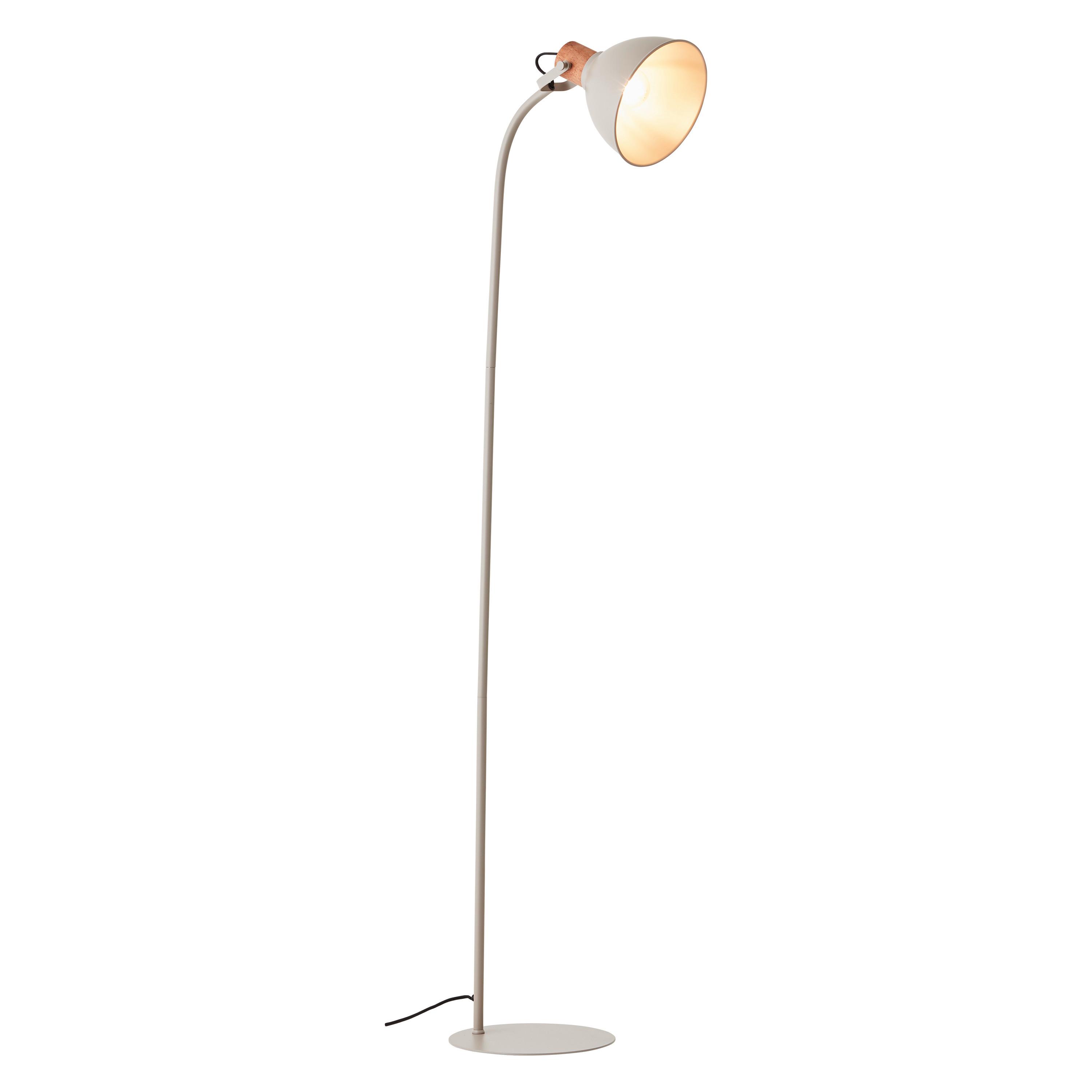 Stehleuchte Erena Taupe max. 40 Watt - Taupe, Basics, Holz/Metall (35/150cm) - Brilliant