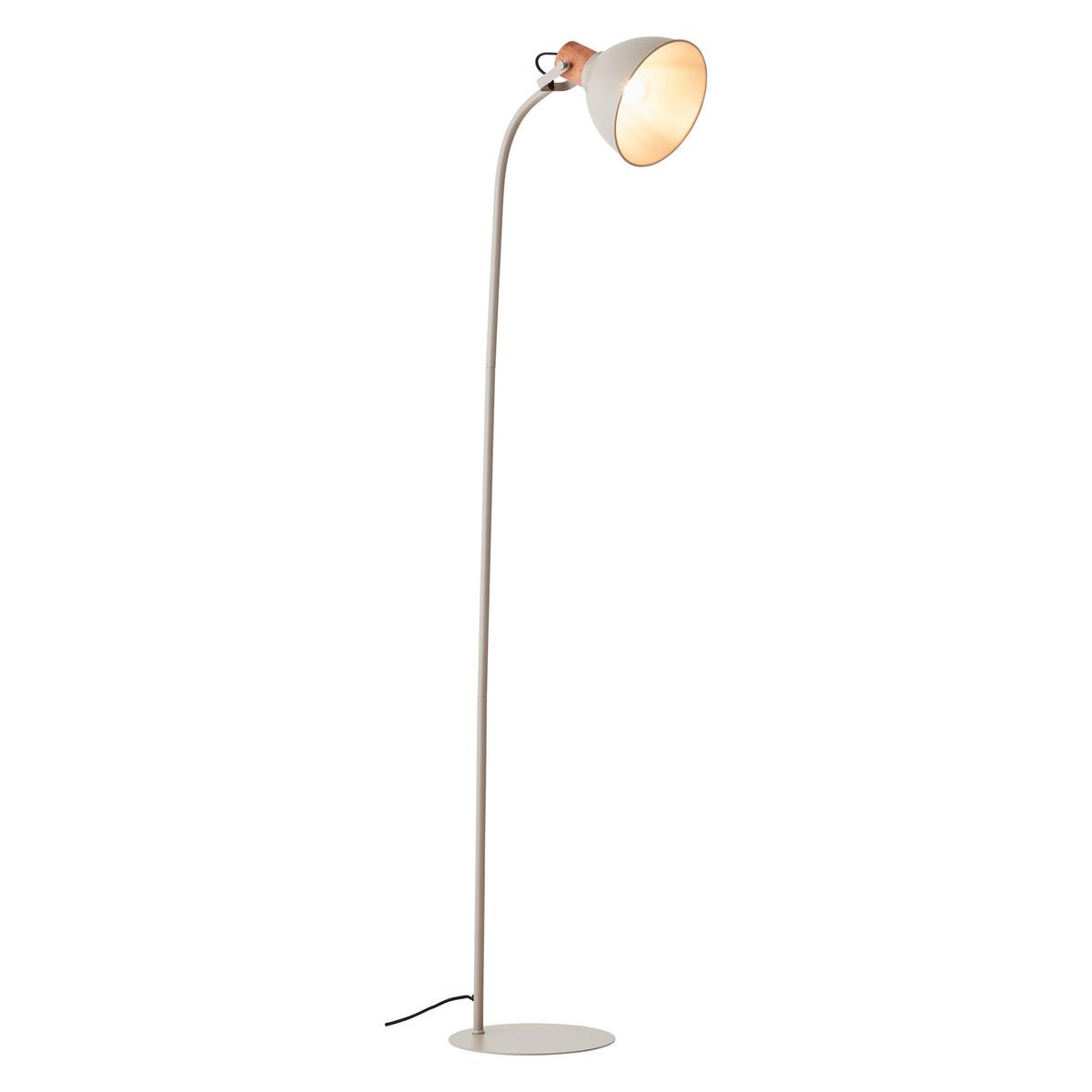Stehleuchte Erena Taupe max. 40 Watt - Taupe, Basics, Holz/Metall (35/150cm) - Brilliant