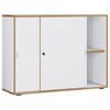 Arhivska Omara Salia B100, Bela, Barva Hrasta - bela/medeni hrast, Design, leseni material (100/74/33cm) - MID.YOU