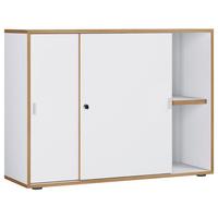 Arhivska Omara Salia B100, Bela, Barva Hrasta - bela/medeni hrast, Design, leseni material (100/74/33cm) - MID.YOU