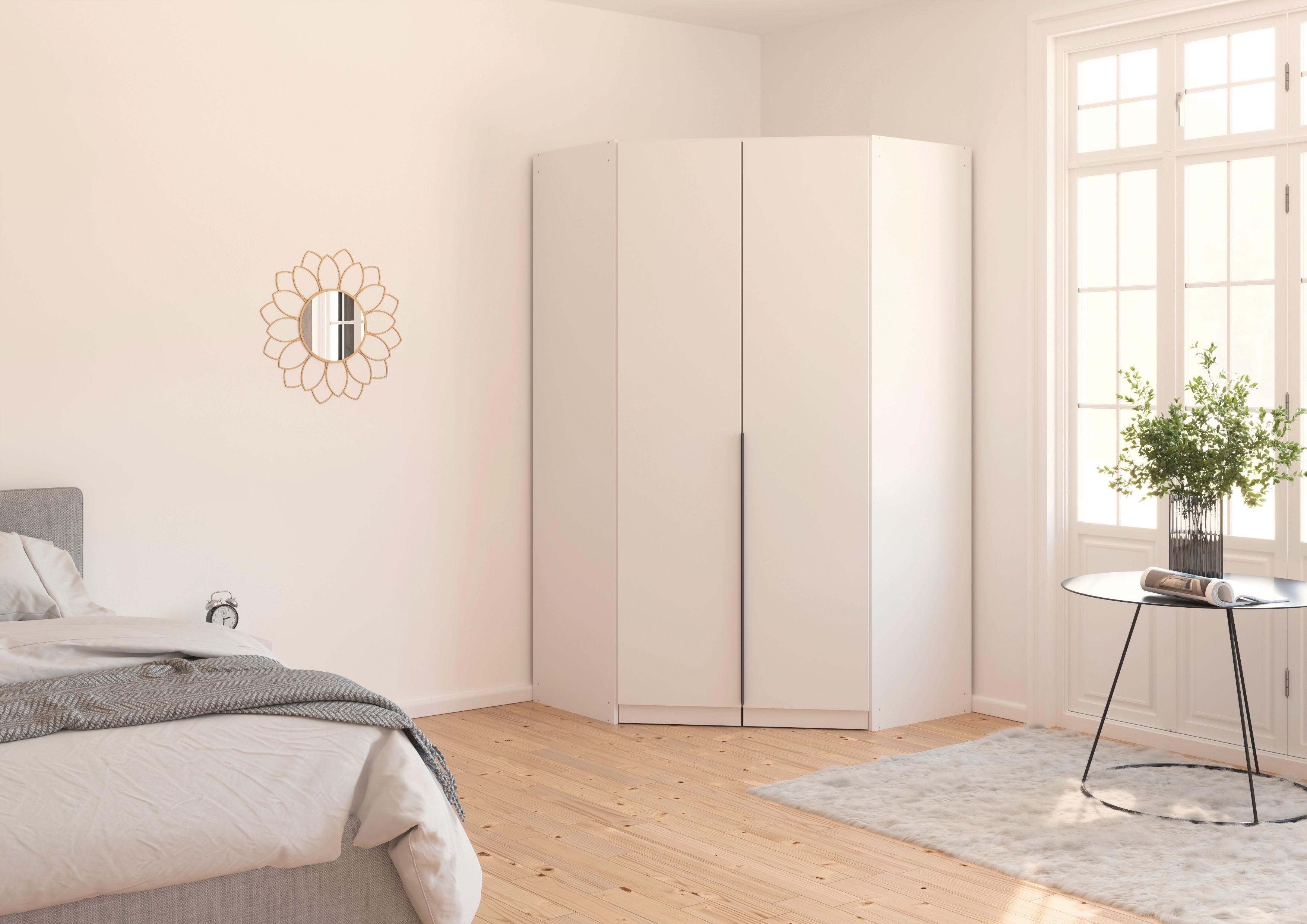 Kutni Ormar Za Odjeću Alabama - bijela/siva, Moderno, drvni materijal (117/229/117cm) - Modern Living