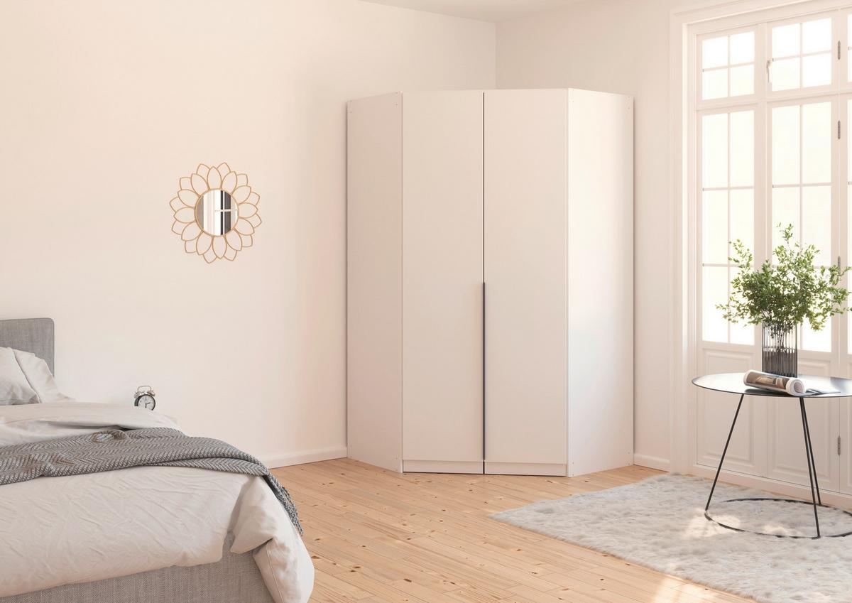 Kutni Ormar Za Odjeću Alabama - bijela/siva, Moderno, drvni materijal (117/229/117cm) - Modern Living