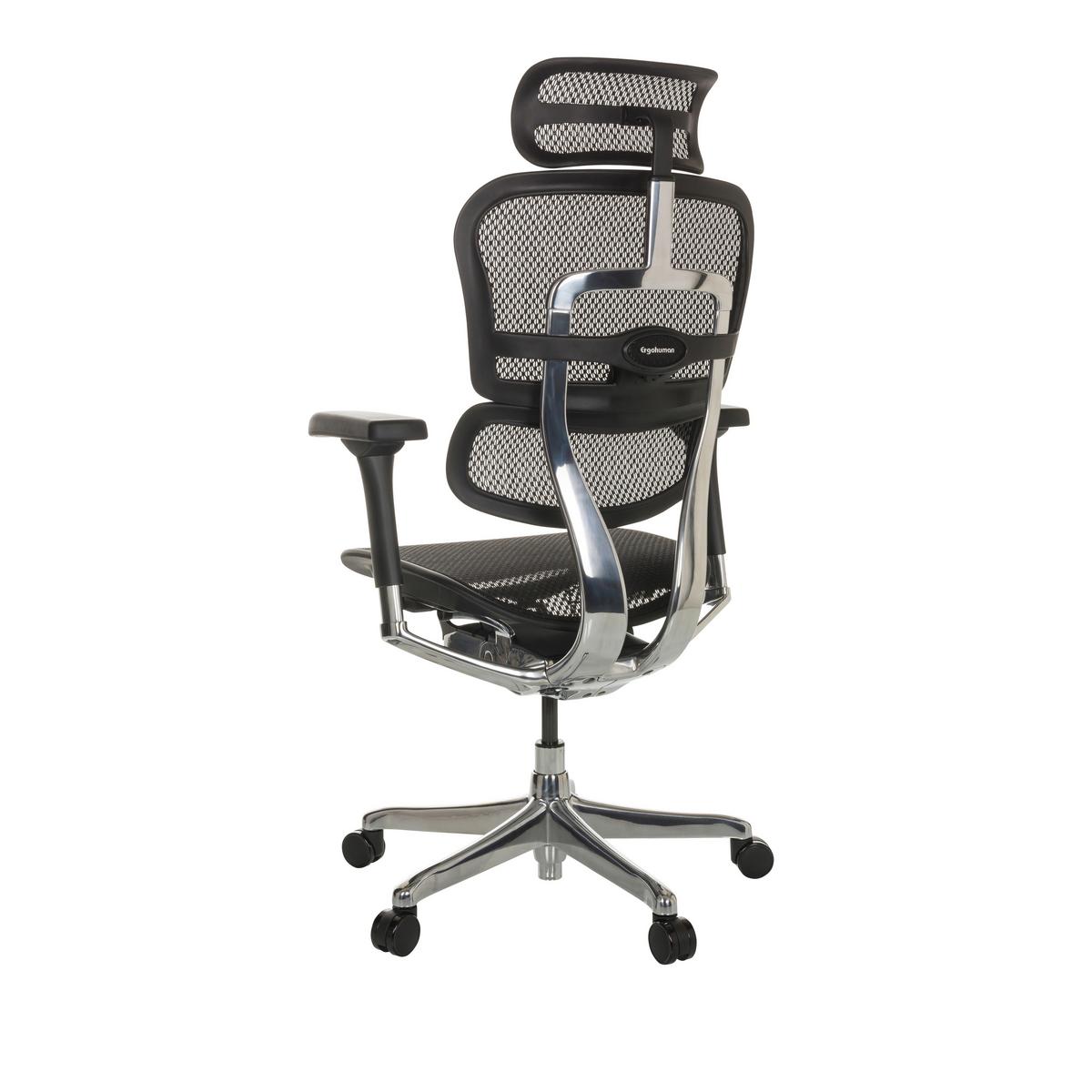 Pisarniški Stol Ergohuman I, Črna - srebrne barve/črna, Basics, kovina/umetna masa (69/119-144/65cm) - MID.YOU