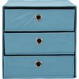 Schubladenbox Mona in Petrol ca. 32x31,5cm - Petrol, MODERN, Karton/Textil (32/31,5/32cm) - MÖMAX modern living