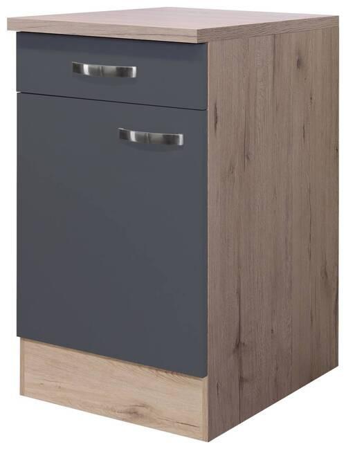 Corp inferior de bucătărie SHADOW    US50 - gri închis/stejar San Remo, Modern, material pe bază de lemn (50/85/60cm)
