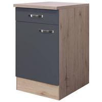 Corp inferior de bucătărie SHADOW    US50 - gri închis/stejar San Remo, Modern, material pe bază de lemn (50/85/60cm)