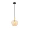 HÄNGLAMPA EMO - bärnstensfärgad/svart, Modern, metall/glas (23/23/120cm) - Mömax