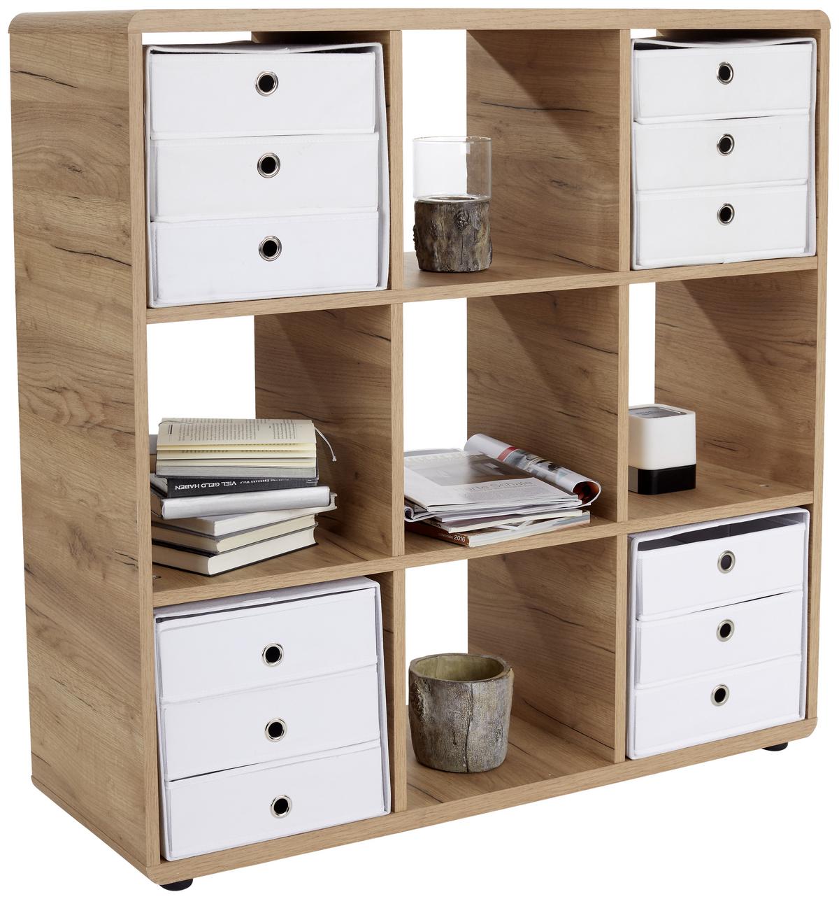 Etajeră Fontana FTR01 - culoare lemn stejar, Modern, material pe bază de lemn (108,8/110,2/35cm) - Modern Living