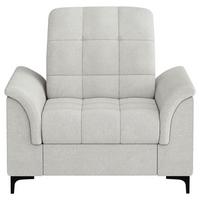 Fotelja Loa - crna/krem, Konvencionalno, tekstil/metal (105/89-103/101cm) - Modern Living