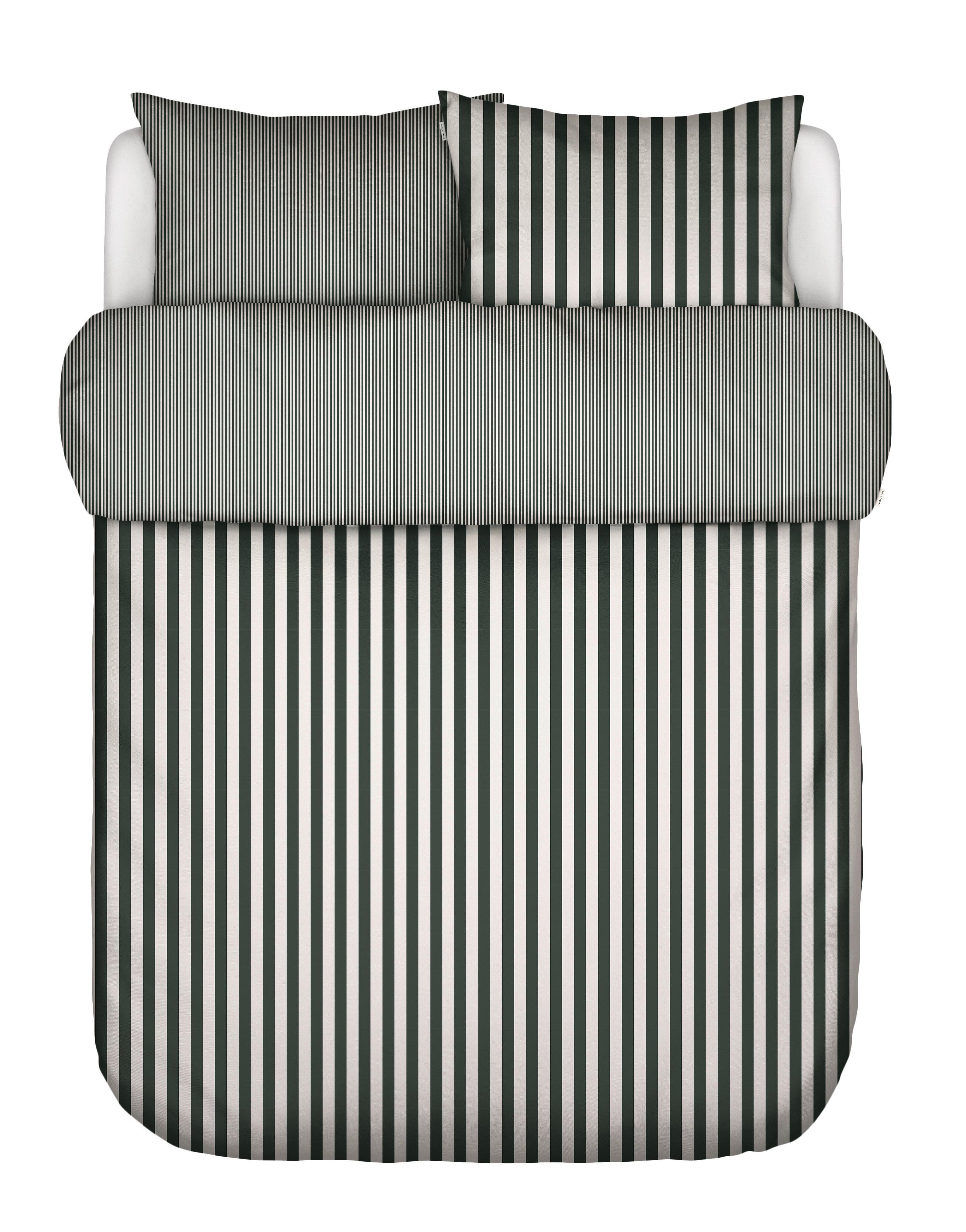 POŚCIEL CLASSIC STRIPE MARC O`POLO - ciemnozielony, Basics, tkanina (155/220cm) - Marc O'Polo