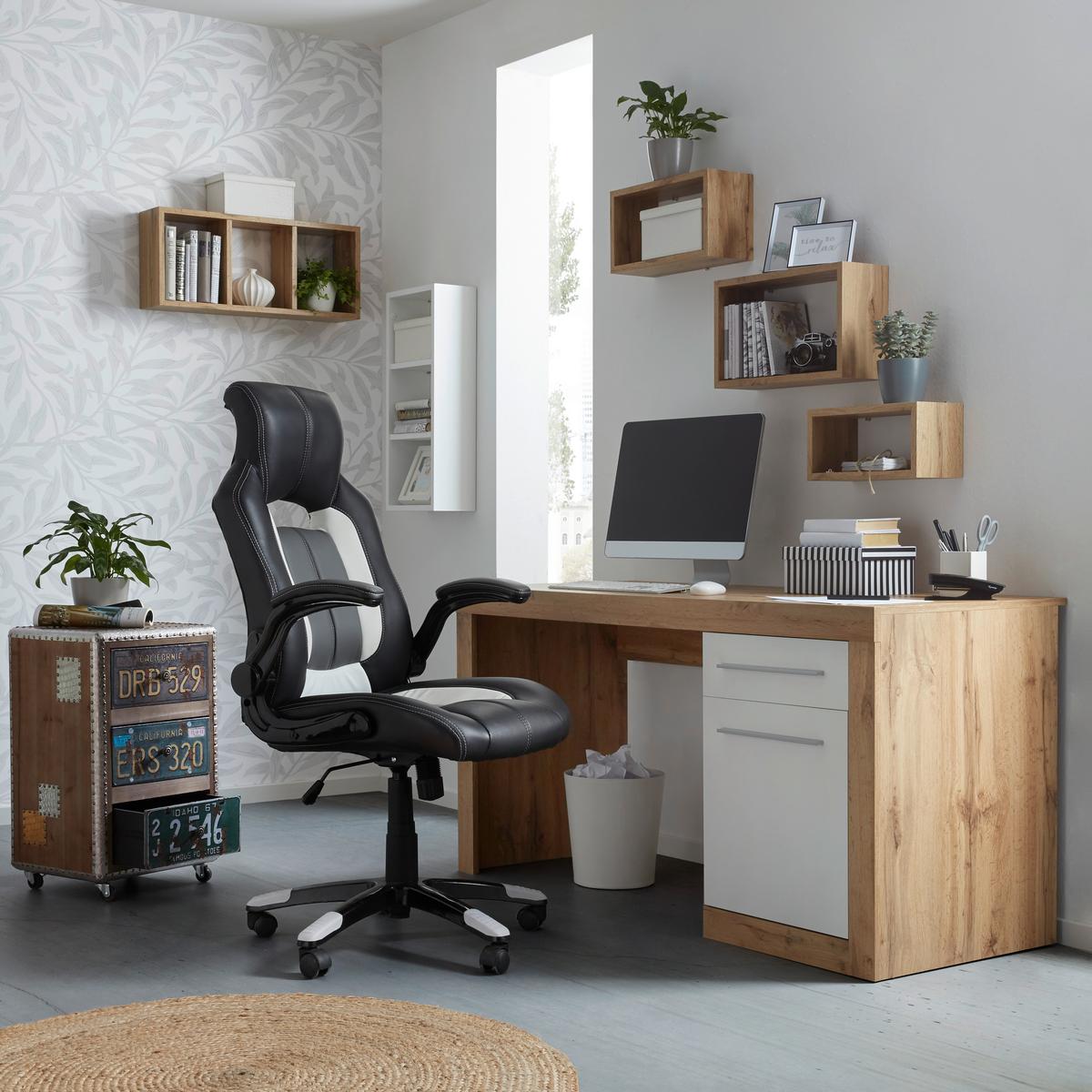 Stenska Polica Tristano - barve hrasta, Moderno, valovita lepenka (70/30/15,5cm) - Mömax