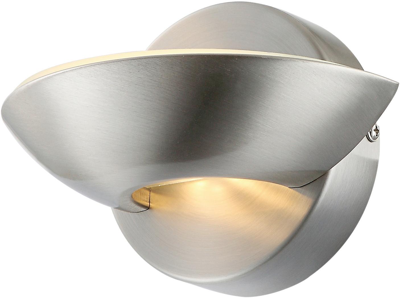 LED-Wandleuchte 76001 in Nickelfarben max. 5 Watt - Nickelfarben, Design, Glas/Metall (16,5/11cm) - Globo