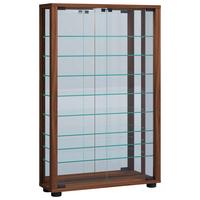 Hängevitrine Vitrosa Nussbaumfarben - Nussbaumfarben/Schwarz, MODERN, Glas/Holzwerkstoff (59/91,3/18cm) - MID.YOU