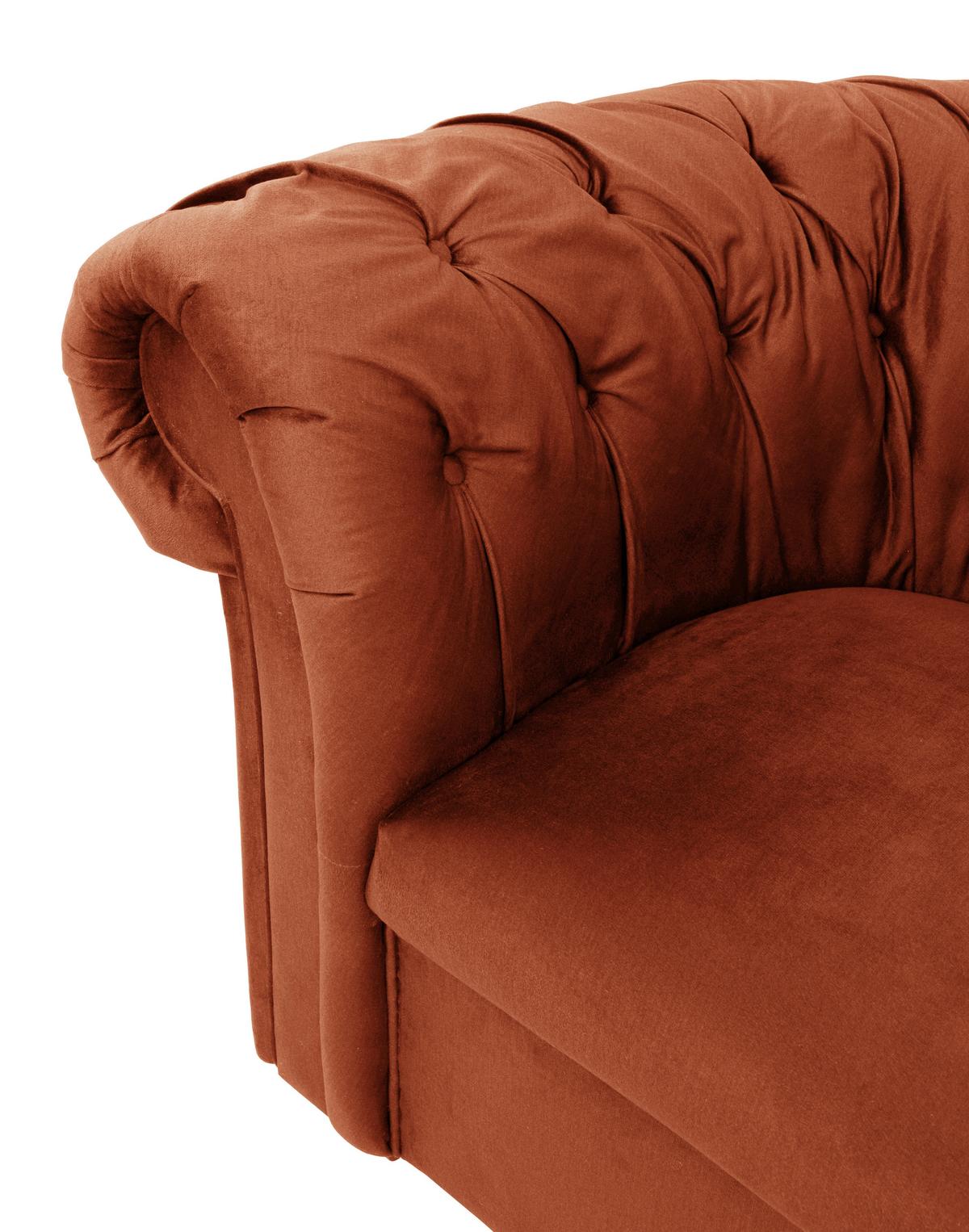 FOTOLIU CHESTERFILED CUPIDO - ruginiu, Design, textil (114/78/91cm) - Mömax