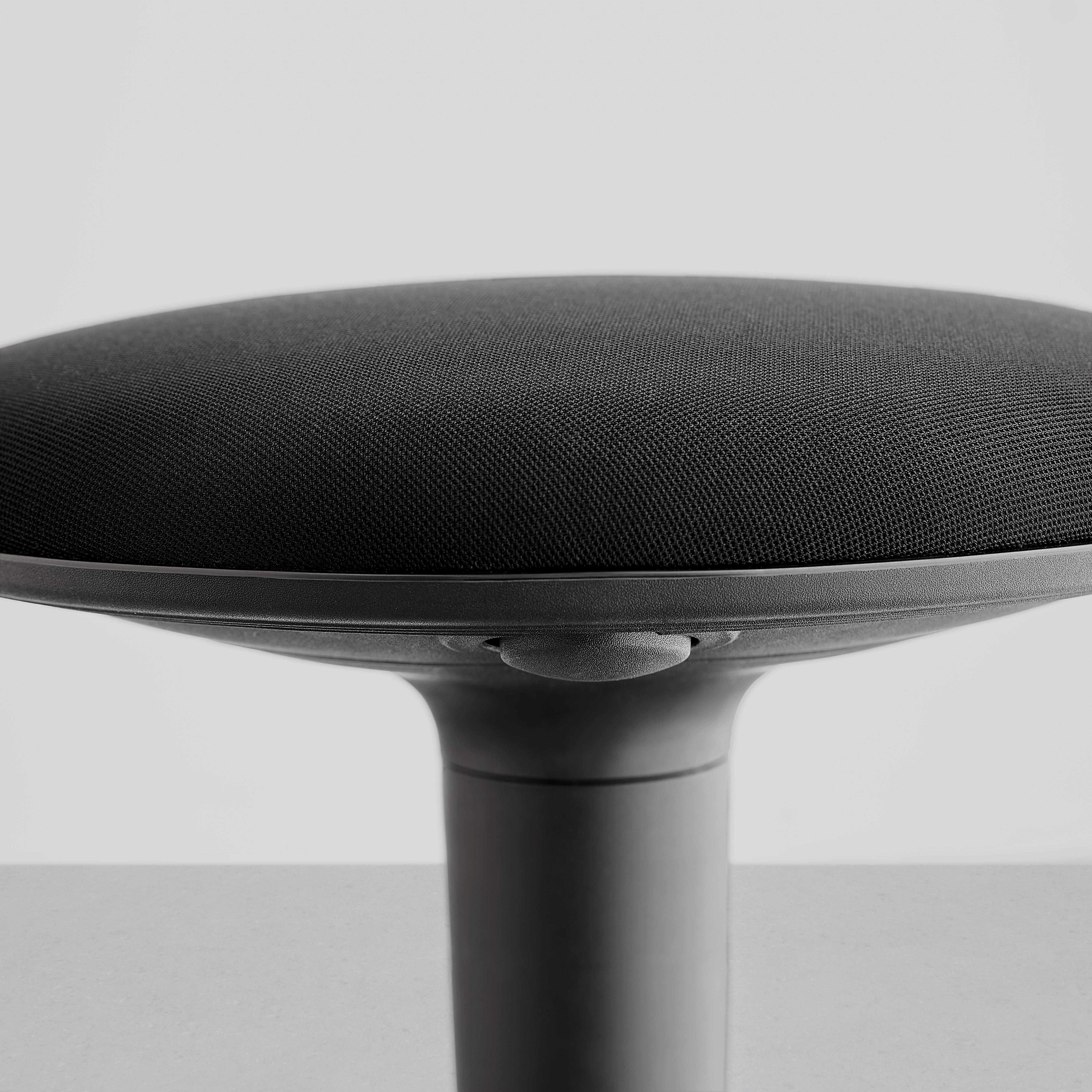 KONTORSPALL SPIN -EXKLUSIV- - svart, Design, metall/textil (37/55,5-73,5/39cm) - Mömax