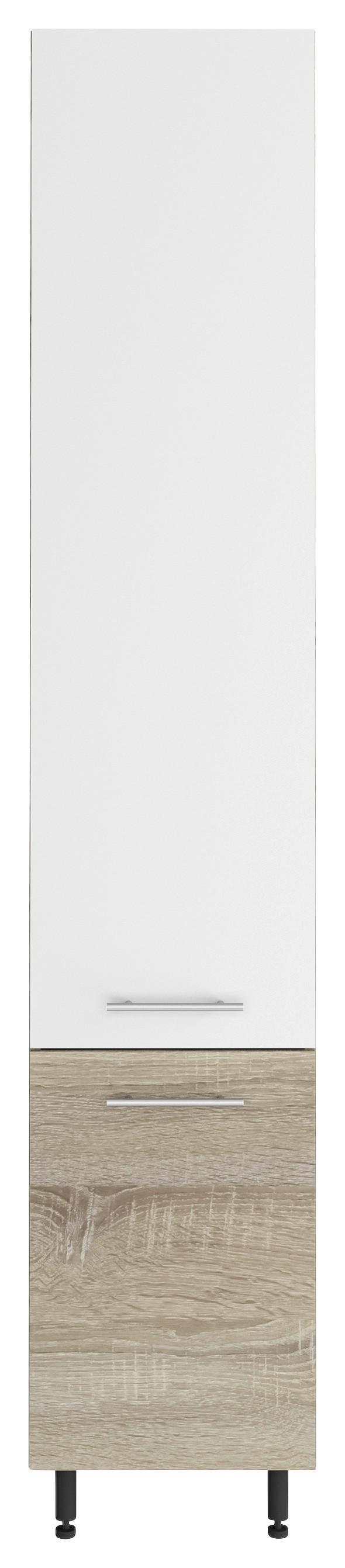 Ormar Za Posuđe Corina - bijela/boje oplemenjenog čelika, Moderno, metal/drvo (40cm) - Based