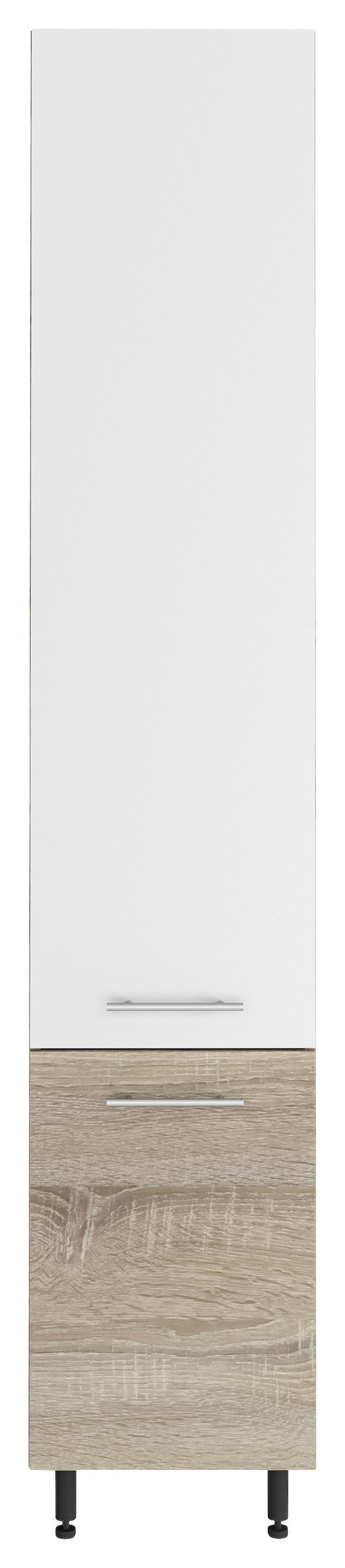 Ormar Za Posuđe Corina - bijela/boje oplemenjenog čelika, Moderno, metal/drvo (40cm) - Based