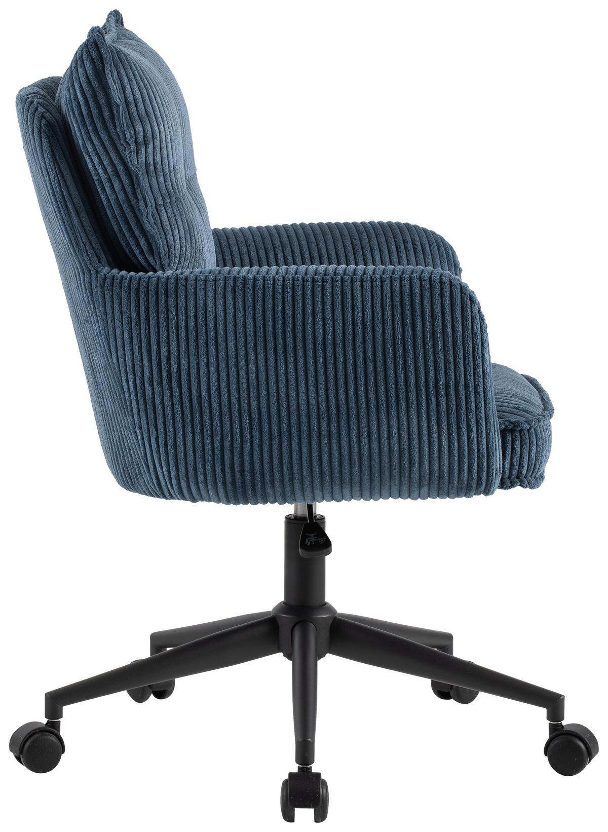 KRZESŁO OBROTOWE LUCIE  -EXKLUSIV- - niebieski/czarny, Design, tworzywo sztuczne/metal (58/84,5-92/64cm) - Carryhome