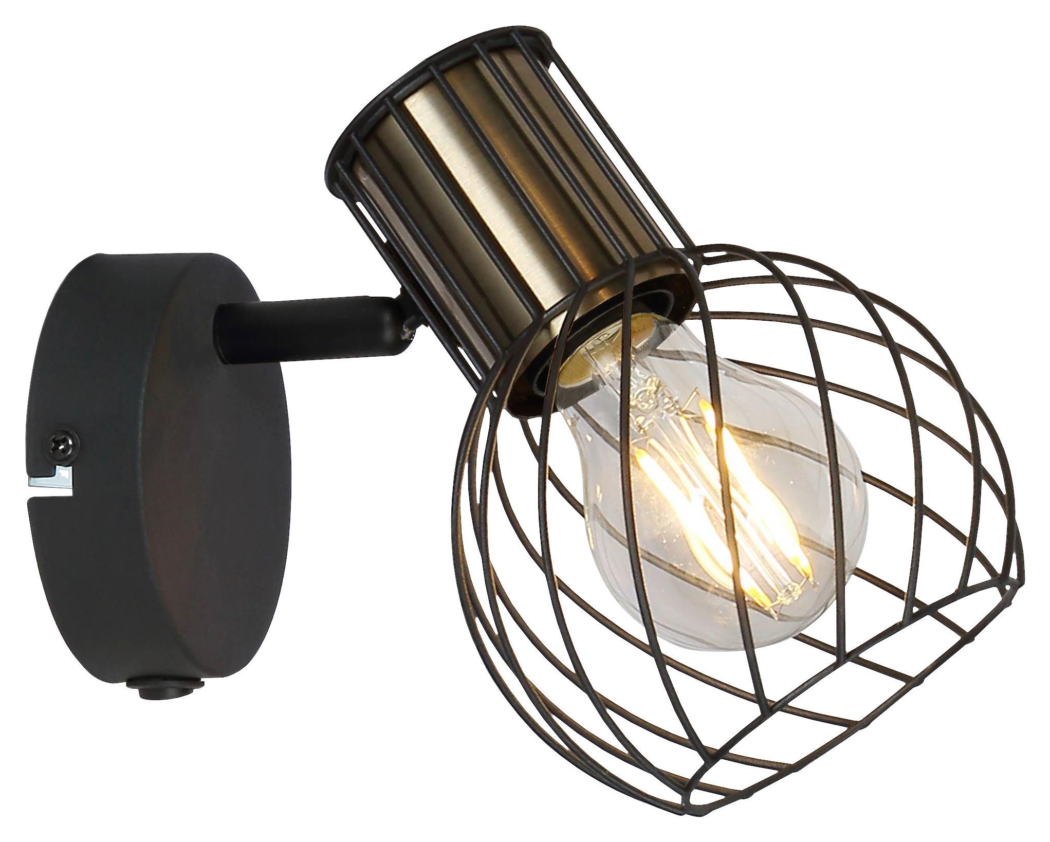 Reflektor Argusto - zlate barve/črna, Trend, kovina (12/16/16,5cm) - Globo