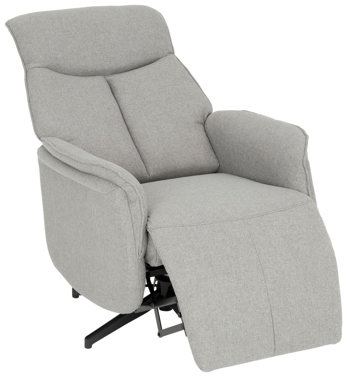 FOTEL TELEWIZYJNY TANJA - czarny/szary, Design, metal/tkanina (71/105/85cm) - MID.YOU