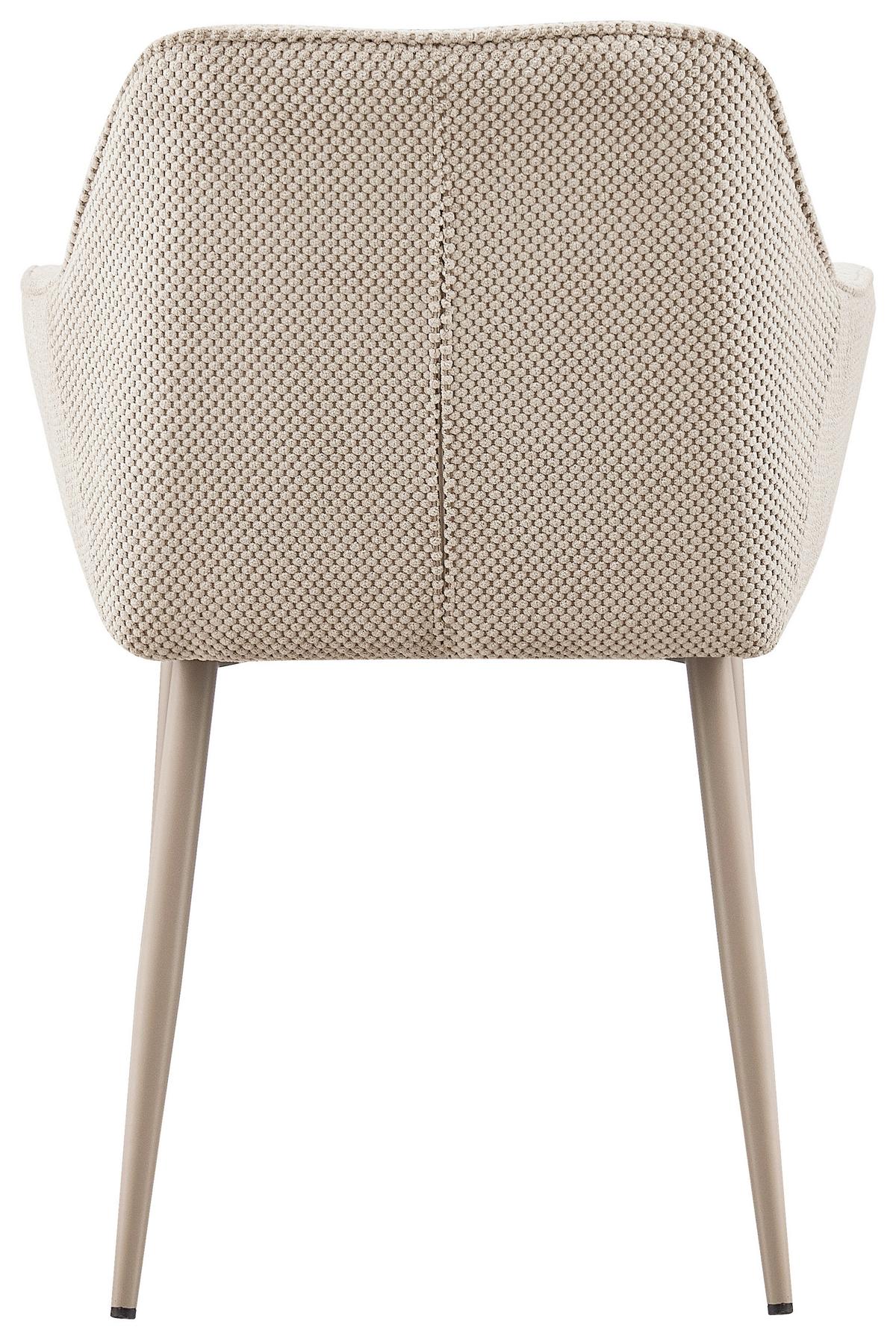 Karosszék Cora - bézs, Modern, textil/fém (56/81/62cm) - MID.YOU