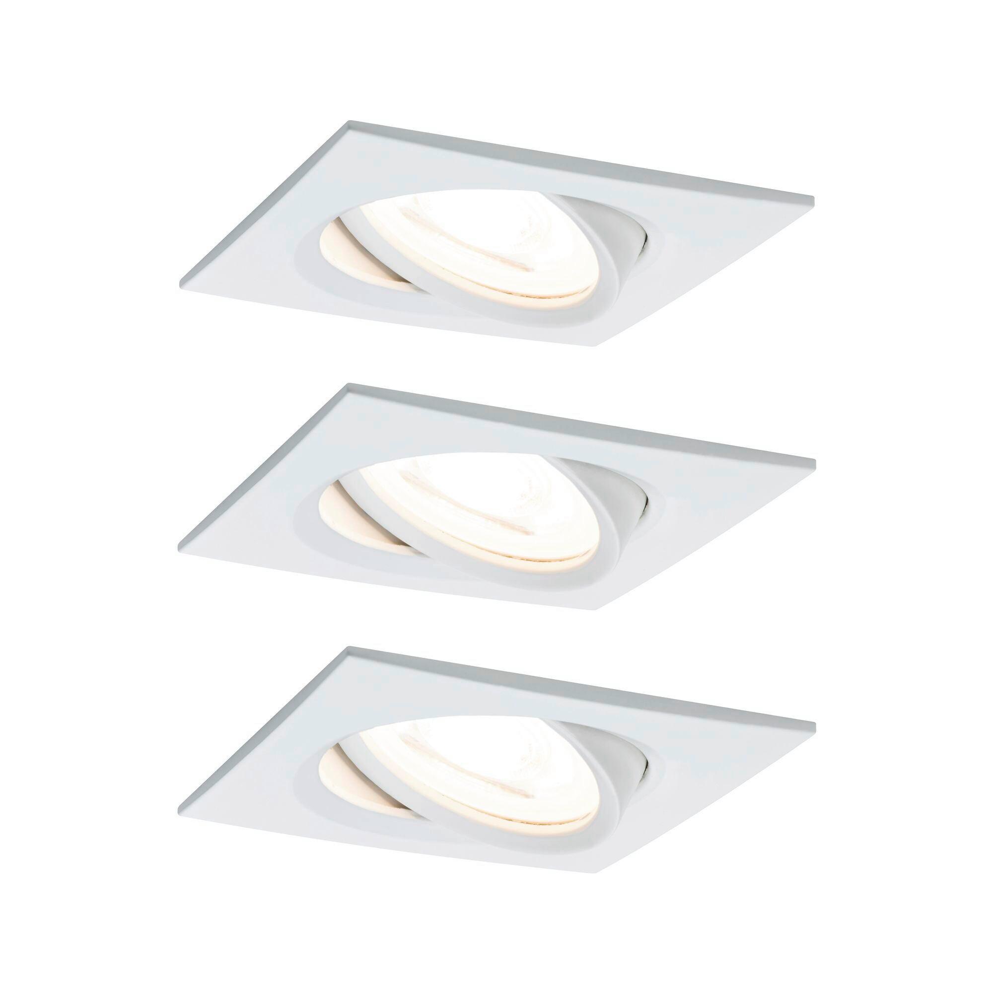 LED-Deckenleuchte Nova in Weiß/Alufarben max. 6,5 W - Alufarben/Weiß, Basics, Metall (8,4/8,4cm) - Paulmann