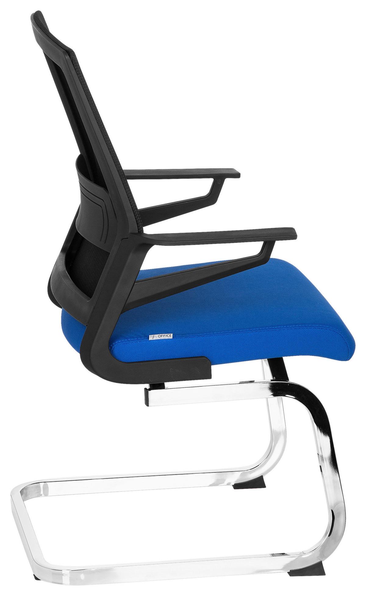 Konferenčni Stol Inventor V, Črna, Modra - barve kroma/modra, Moderno, kovina/umetna masa (59/95/54cm) - MID.YOU