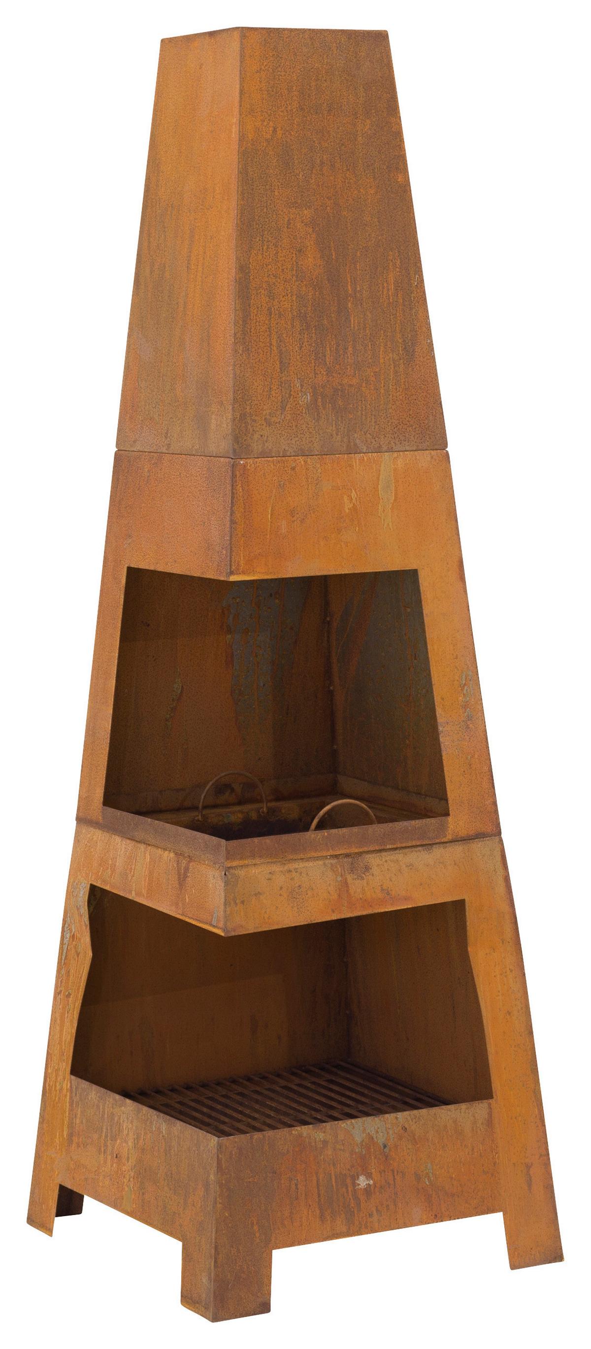 Feuerstelle Bastian ca. 50x150x50 cm Dunkelorange - Dunkelorange, KONVENTIONELL, Metall (50/150/50cm) - Gardenson
