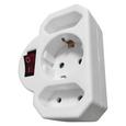 Multistecker Marian mit 3 Steckdosen - Weiß, Kunststoff (9/7,5/10cm) - Mömax modern living Multistecker Marian mit 3 Steckdosen - Weiß, Kunststoff (9/7,5/10cm) - Mömax modern living