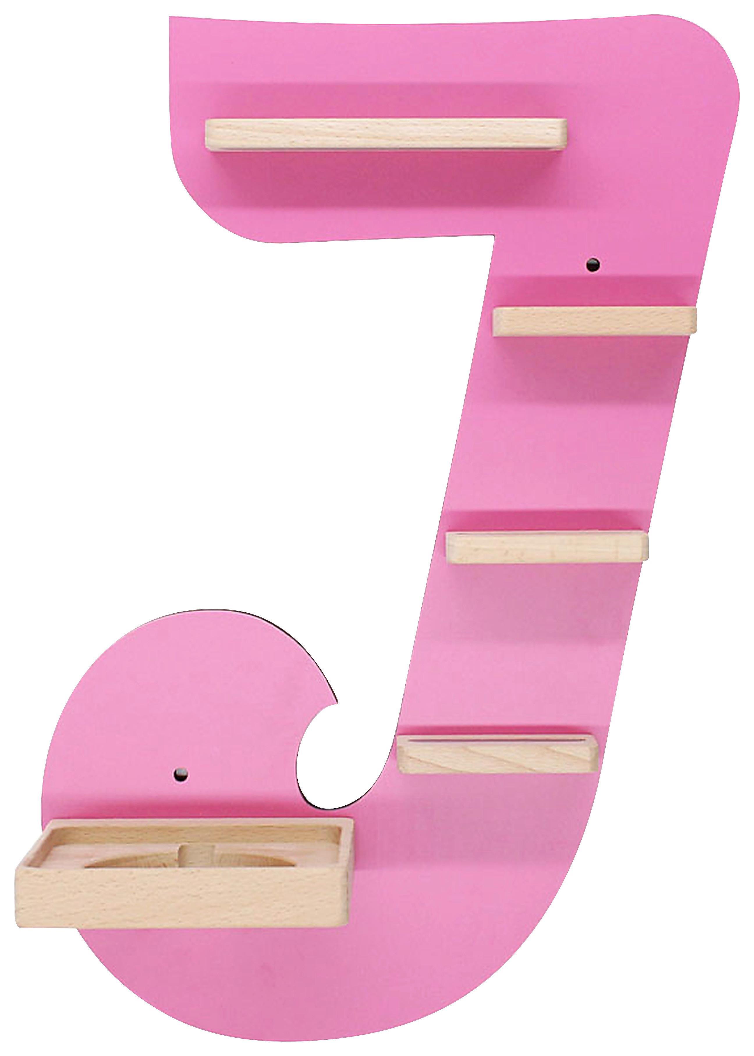 Otroška Polica Boarti, Pink - pink, Moderno, leseni material (32/47/19cm) - MID.YOU