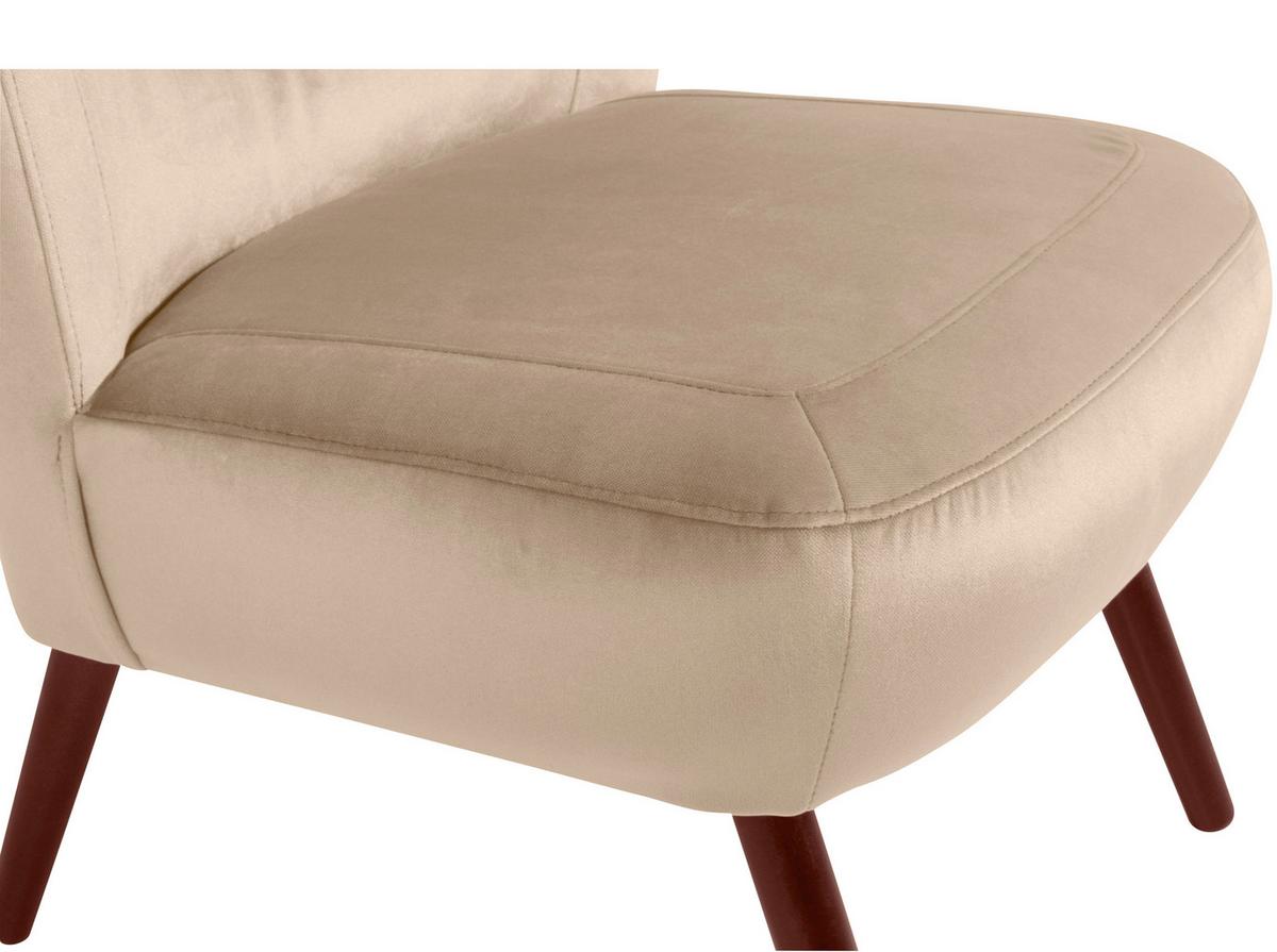 SESSEL SARI - Sandfarben/Nussbaumfarben, Design, Holz/Holzwerkstoff (70/86/69cm) - Max Winzer