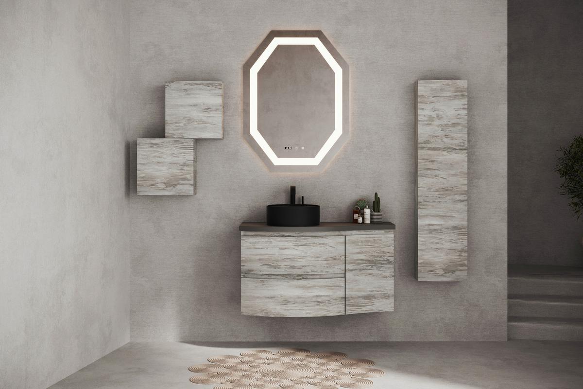 Lavoar Michelangelo - negru, Modern, ceramică (36cm)