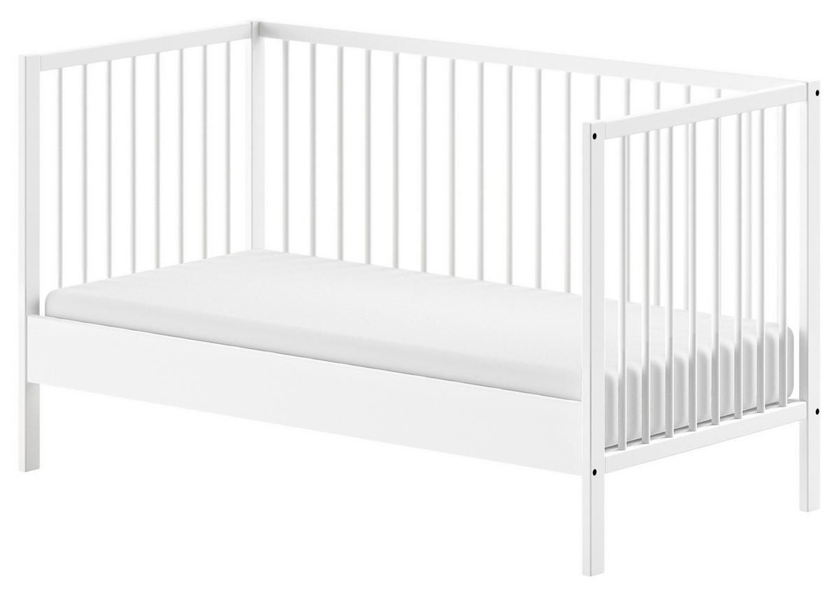 Kinder-/Juniorbett Dino ca. 70x140 cm Weiß - Weiß, MODERN, Holz (70/140cm) - MID.YOU