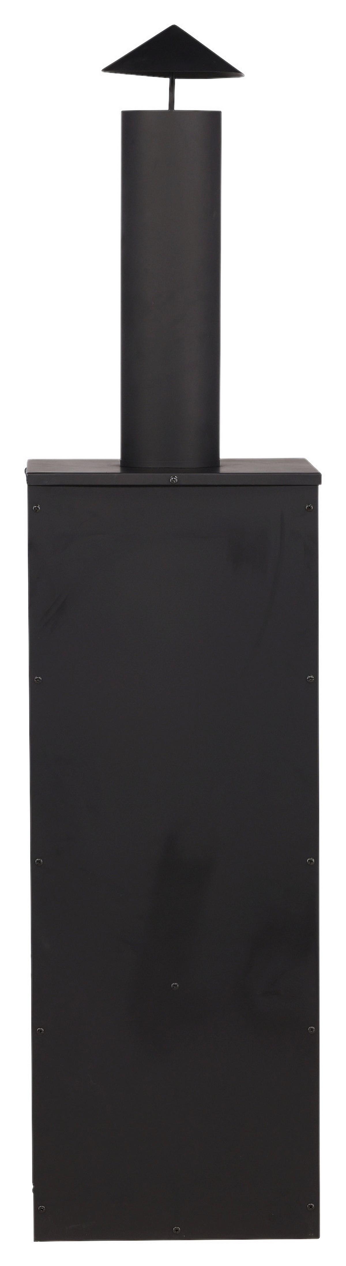 Feuerstelle Makarima ca. 45x199x45 cm Schwarz - Schwarz, KONVENTIONELL, Metall (45/199/45cm) - Gardenson