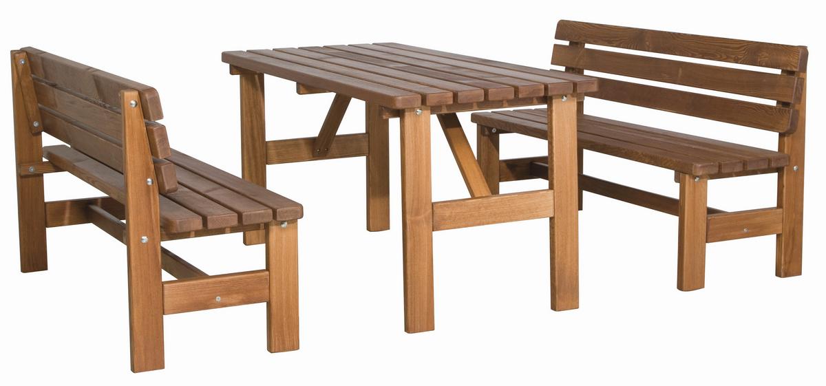 BIERTISCHGARNITUR H32377 - Braun, KONVENTIONELL, Holz - Siena Garden