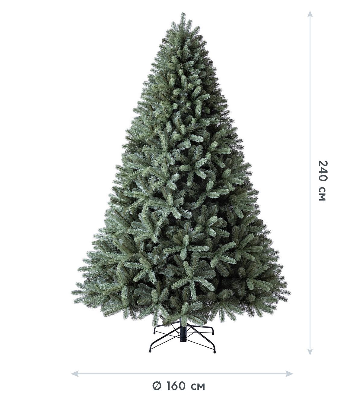 Weihnachtsbaum Evergreen Vermont Waldgrün H: ca. 240cm - Waldgrün, Basics, Kunststoff/Metall (160/240cm)