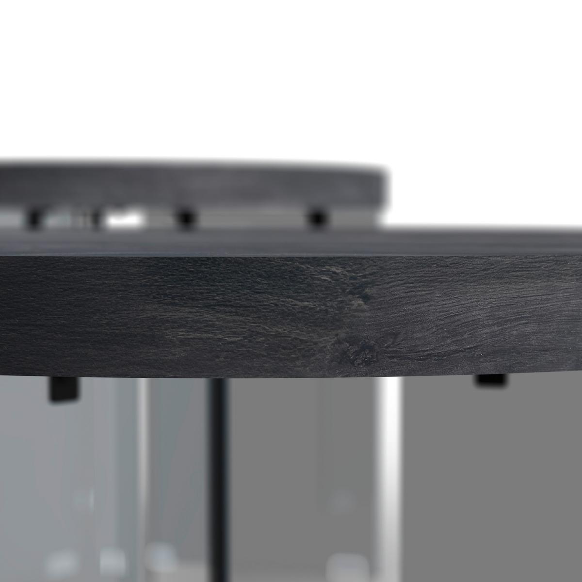 Couchtisch Moreno 2er Set Grau - Dunkelgrau/Grau, MODERN, Glas/Holzwerkstoff (80/42,5cm) - Bessagi Home