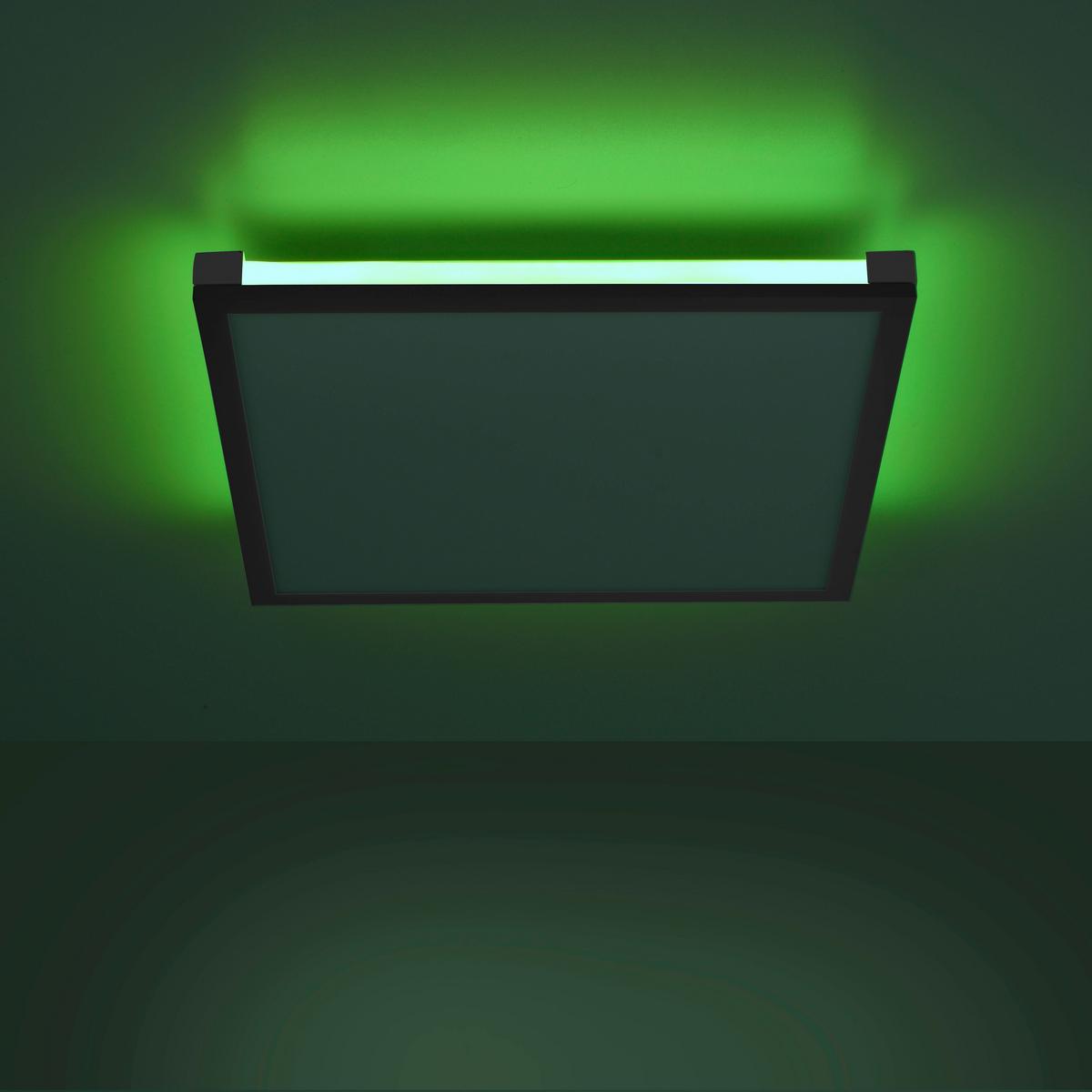 LED-Paneel Mario Schwarz max. 24 Watt - Schwarz, Basics, Kunststoff/Metall (45/45/7,1cm)