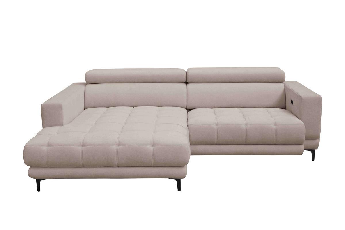 Sarokkanapé Aspen - bézs, Konventionell, faalapú anyag/textil (192/264cm)