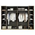 Schwebetürenschrank in Weiß/Eichefarben - Eichefarben/Alufarben, KONVENTIONELL, Holzwerkstoff/Kunststoff (312/225,5/60,3cm) - Modern Living Schwebetürenschrank in Weiß/Eichefarben - Eichefarben/Alufarben, KONVENTIONELL, Holzwerkstoff/Kunststoff (312/225,5/60,3cm) - Modern Living
