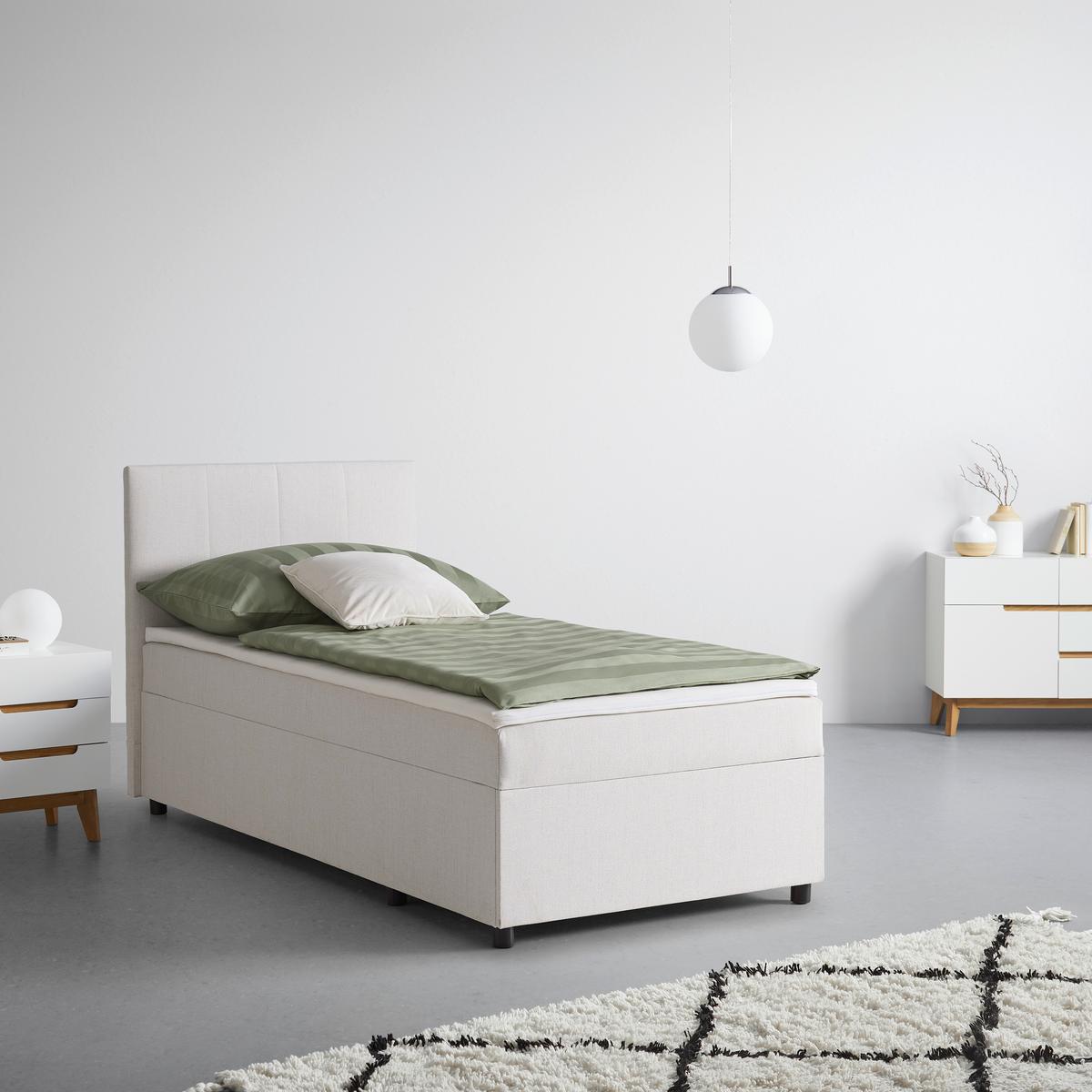 Boxbett Odin Creme ca. 120x200cm - Creme/Schwarz, KONVENTIONELL, Kunststoff/Textil (120/200cm) - Based