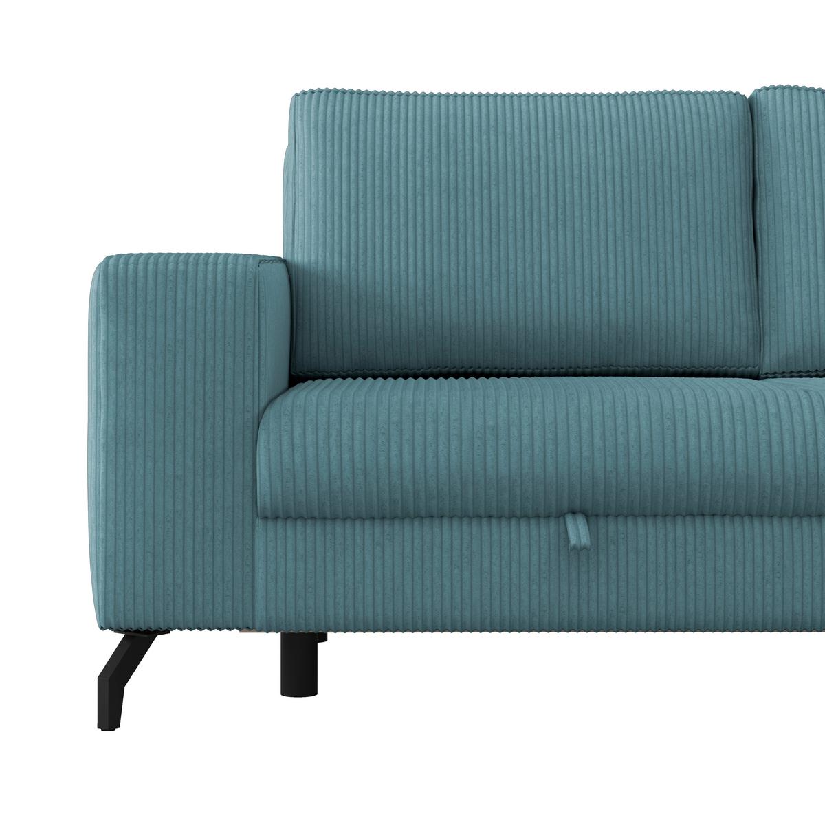 Kutna Garnitura Cloud - svijetlo plava, Trend, tekstil (290/178cm) - Modern Living