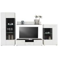 Dnevni Regal Concerto, Bela, Črna, Visoki Sijaj, Led - srebrne barve/črna, Moderno, umetna masa/steklo (308/190/41cm) - Modern Living