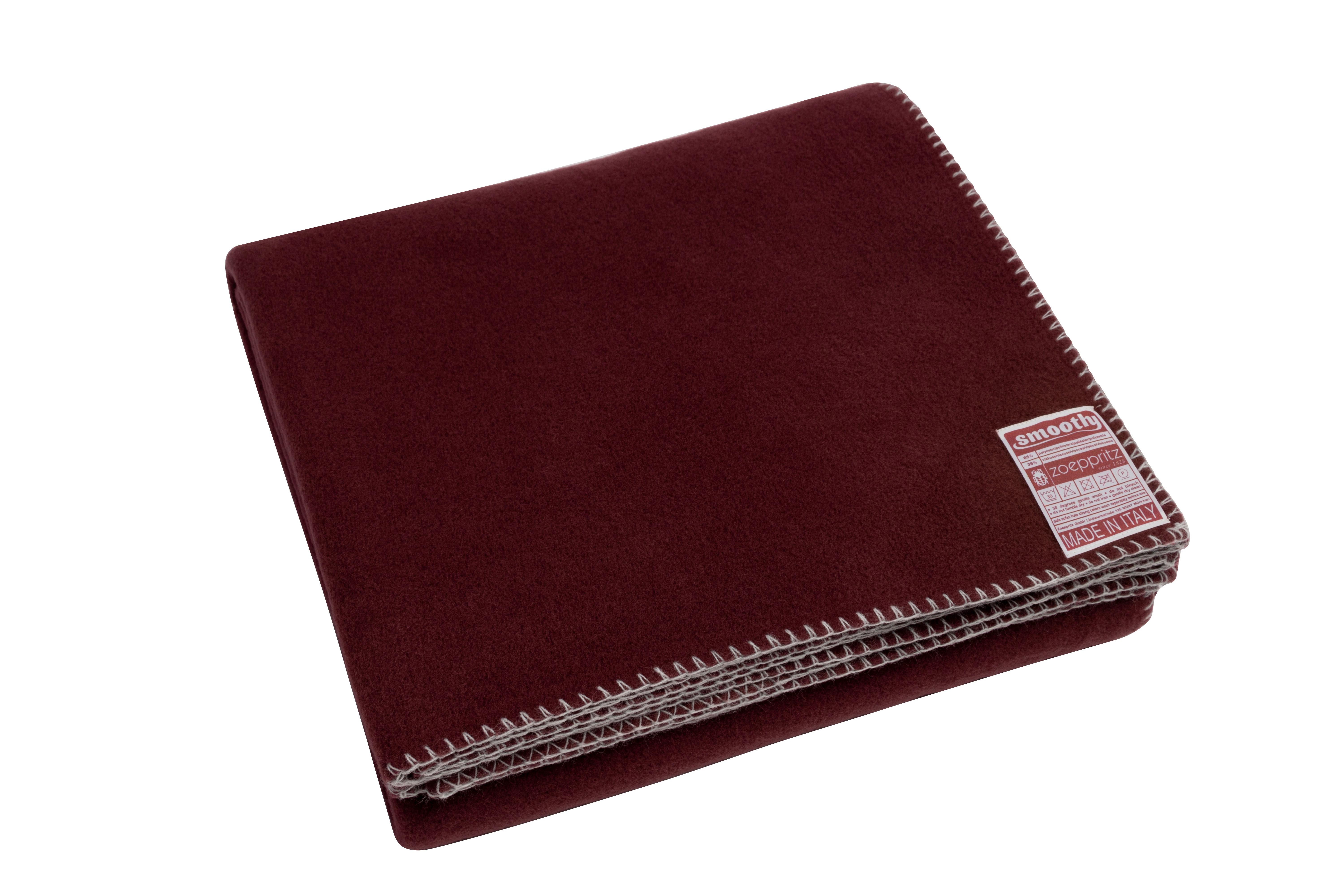 KOC POLAROWY 200100ZSLTZ SMOOTHY - bordowy, Basics, tkanina (140/190cm) - Zoeppritz