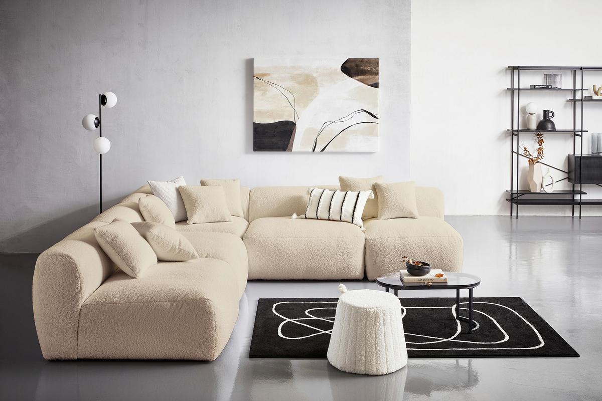 Modul Sofaelement Bloom Beige - Beige, Trend, Textil (85/70/122cm) - Livetastic