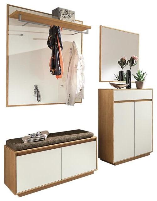 PRZEDPOKÓJ V 100 - kolor dębowy/biały, Basics, materiał drewnopochodny/drewno (165/195/40cm)