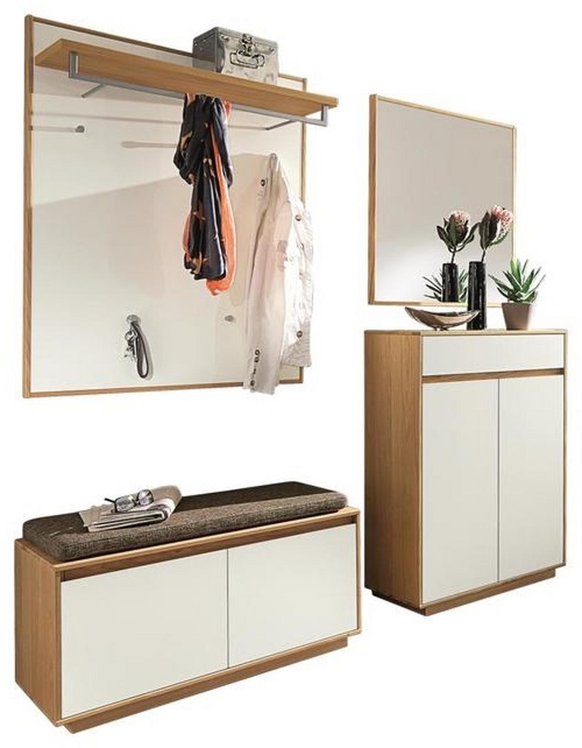 PRZEDPOKÓJ V 100 - kolor dębowy/biały, Basics, materiał drewnopochodny/drewno (165/195/40cm)